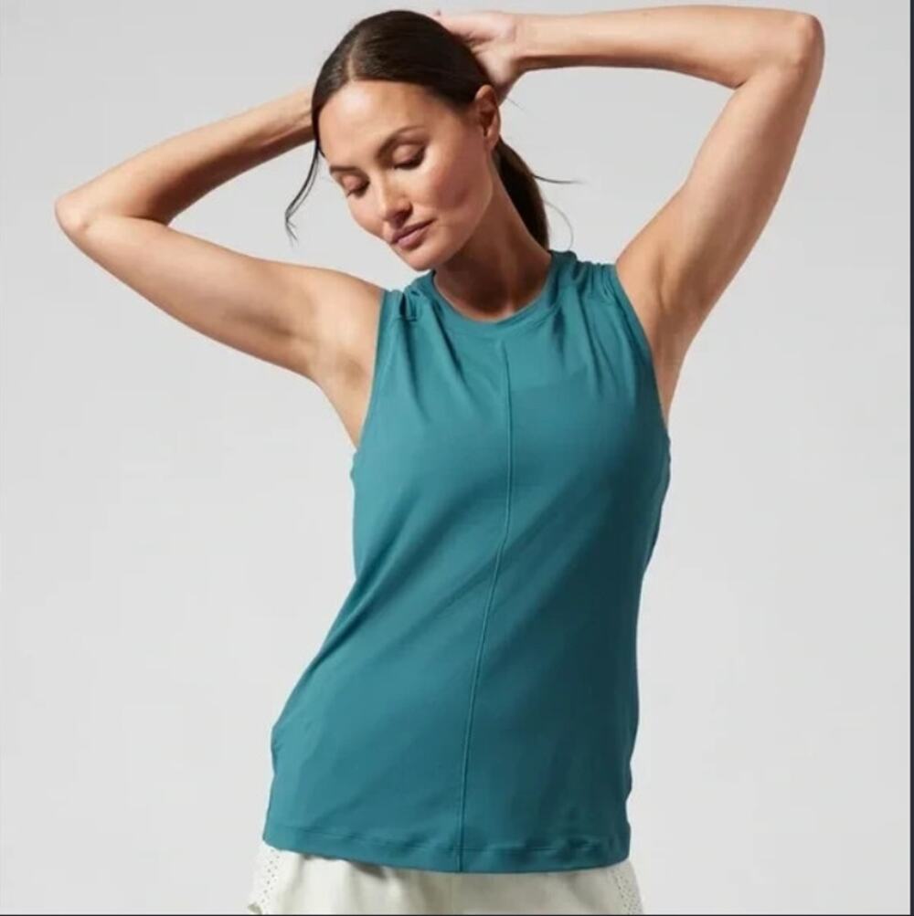 Athleta Women's Teal Sleeveless Sunchaser Tank Top Plus Size 3X